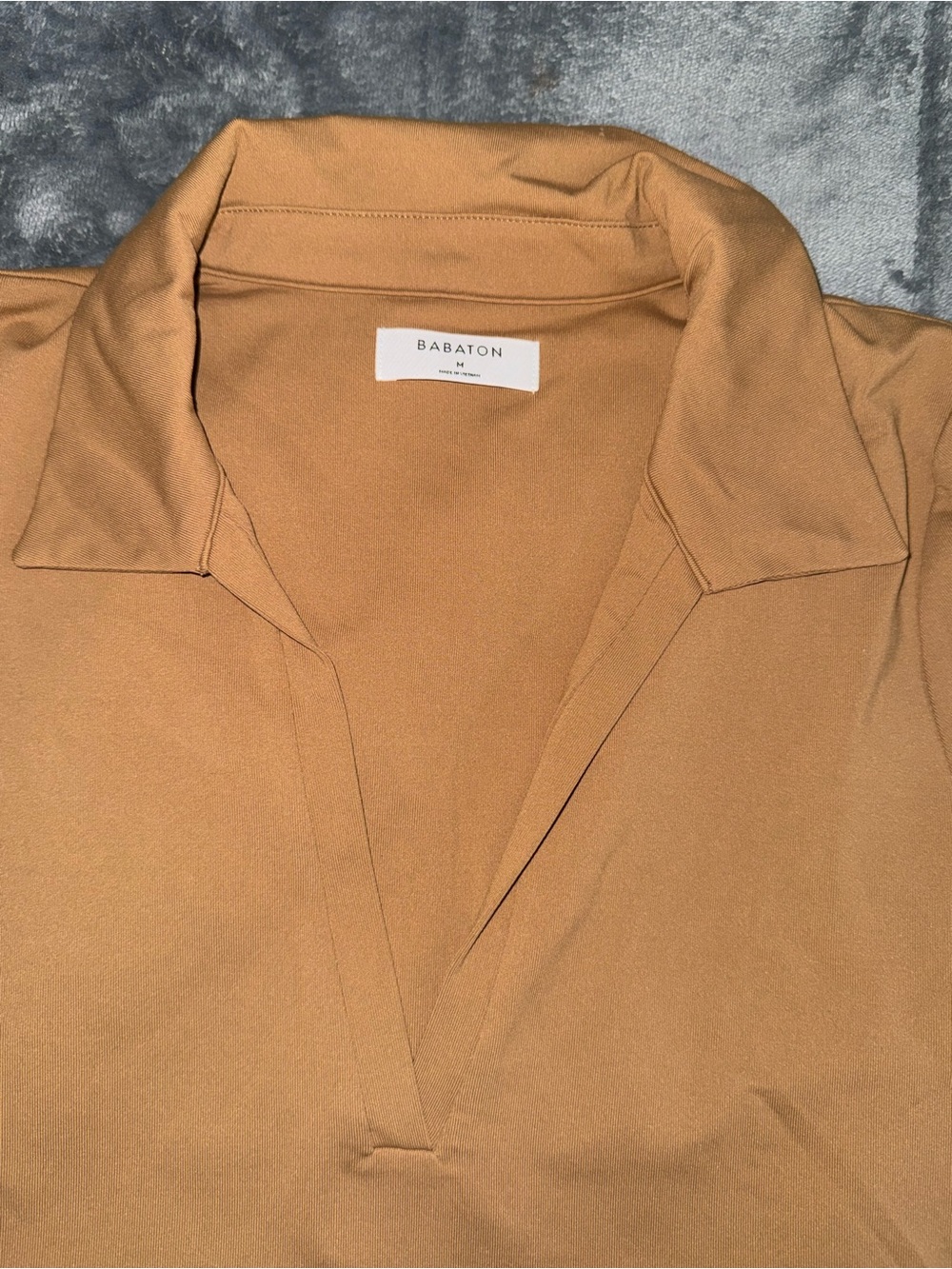 Babaton Long-Sleeve Collared Dress in Caramel - Picture 2 of 5
